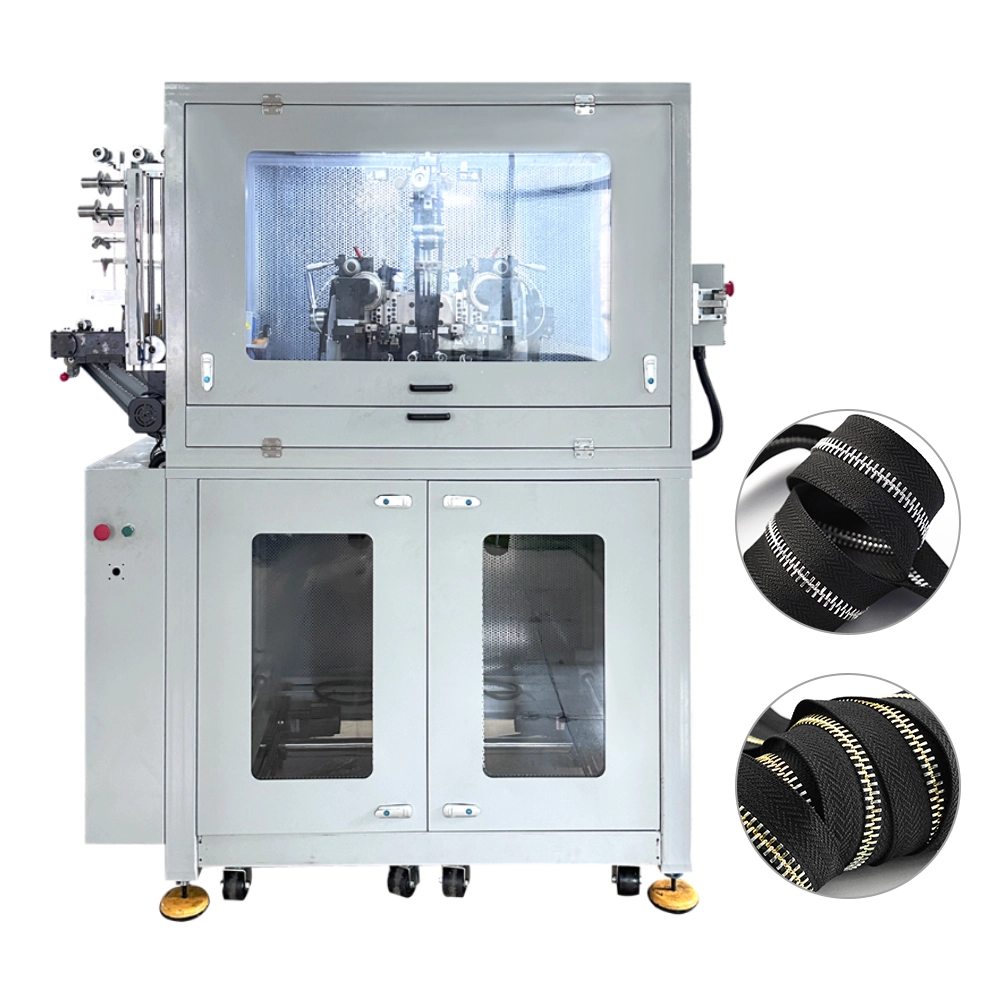 Automatic Metal Zipper Y Teeth Stamping Machine (double heads, 3 in 1 model)