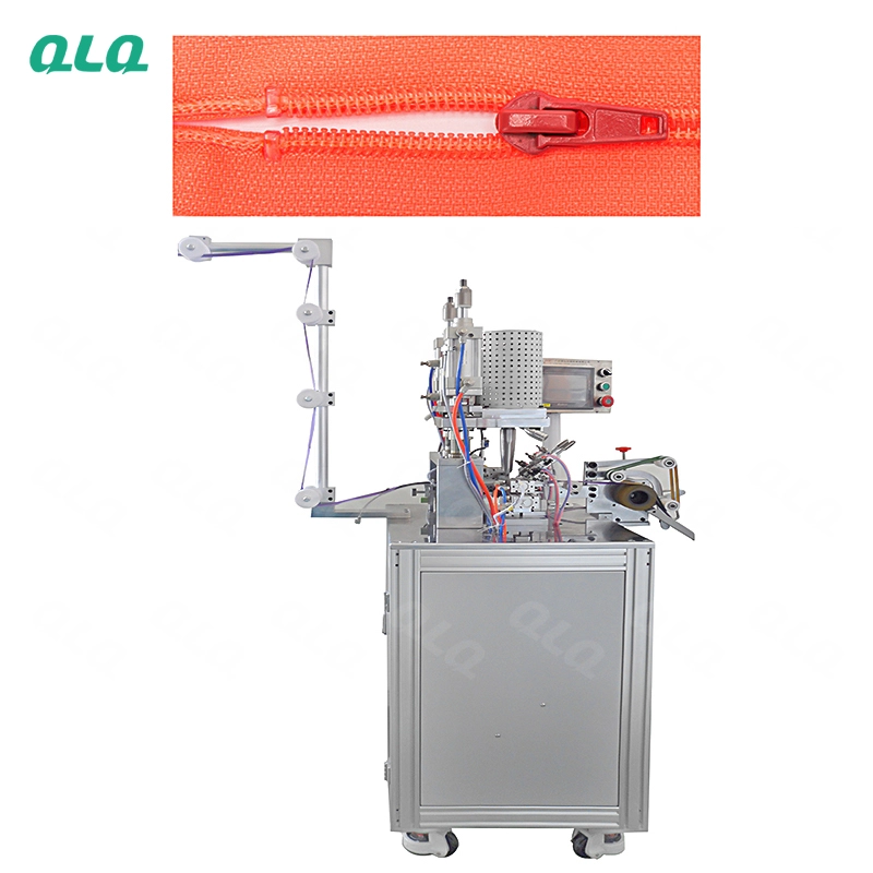 QLQ-NUTM Automatic Nylon Zipper Ultrasonic U Shape Top Stop Machine (by transparent top stop wire, with one welding head)