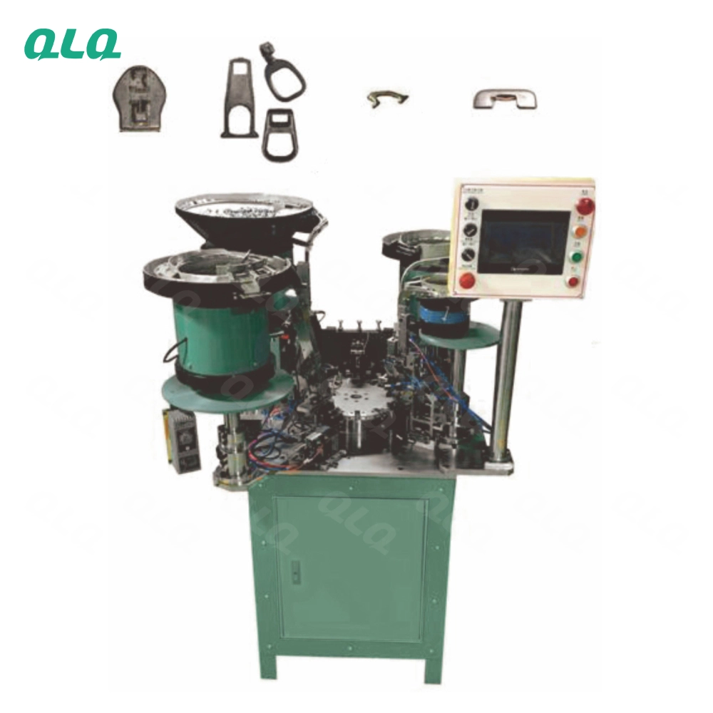 QLQ-025A  Automatic & Semi-automatic Auto-lock Slider Assembly Machine (5 components, 4 points, C shape needle??