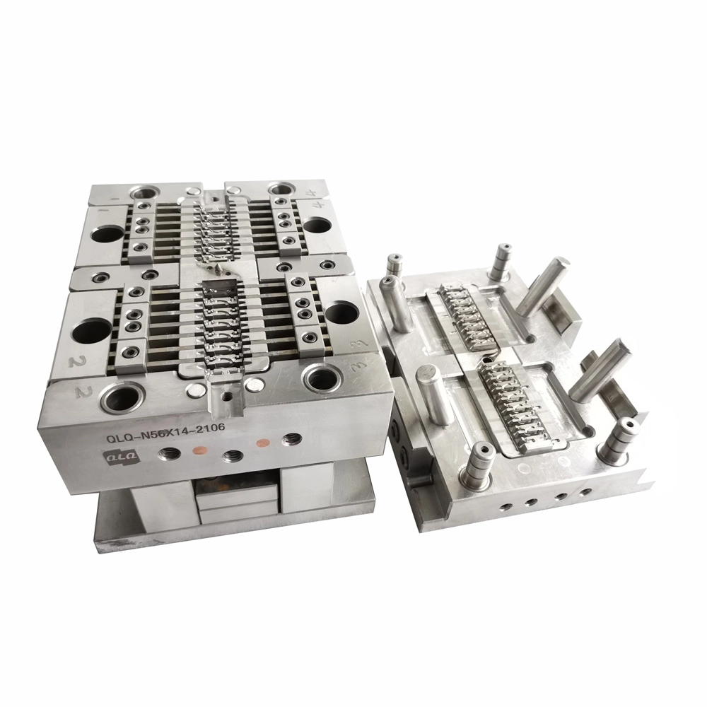 OEM customized multi cavity die casting zipper slider mold N56 non-lock slider die casting mould(14 cavities)