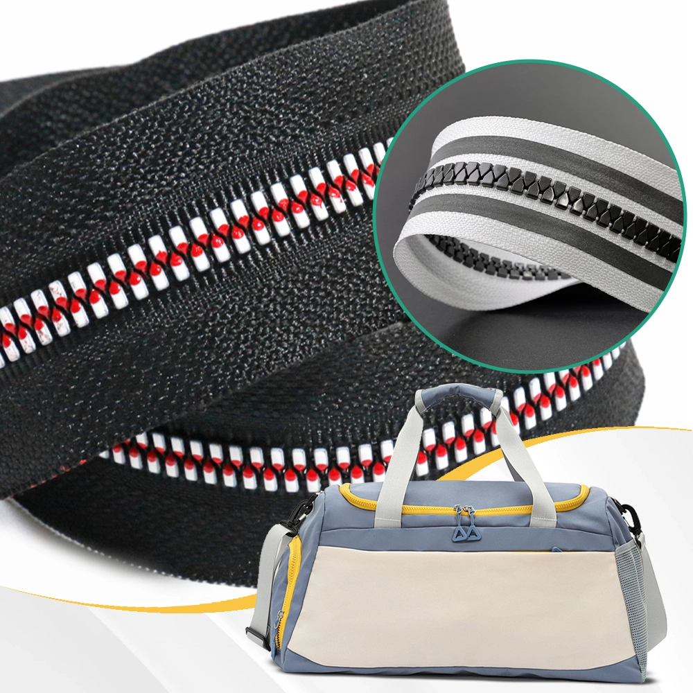 Customization Size Color Long Chain Plastic Zipper Rolls For Clothes Bag A Grade Pom Injection Resin Zip Factory Wholesale Price Fecho de correr