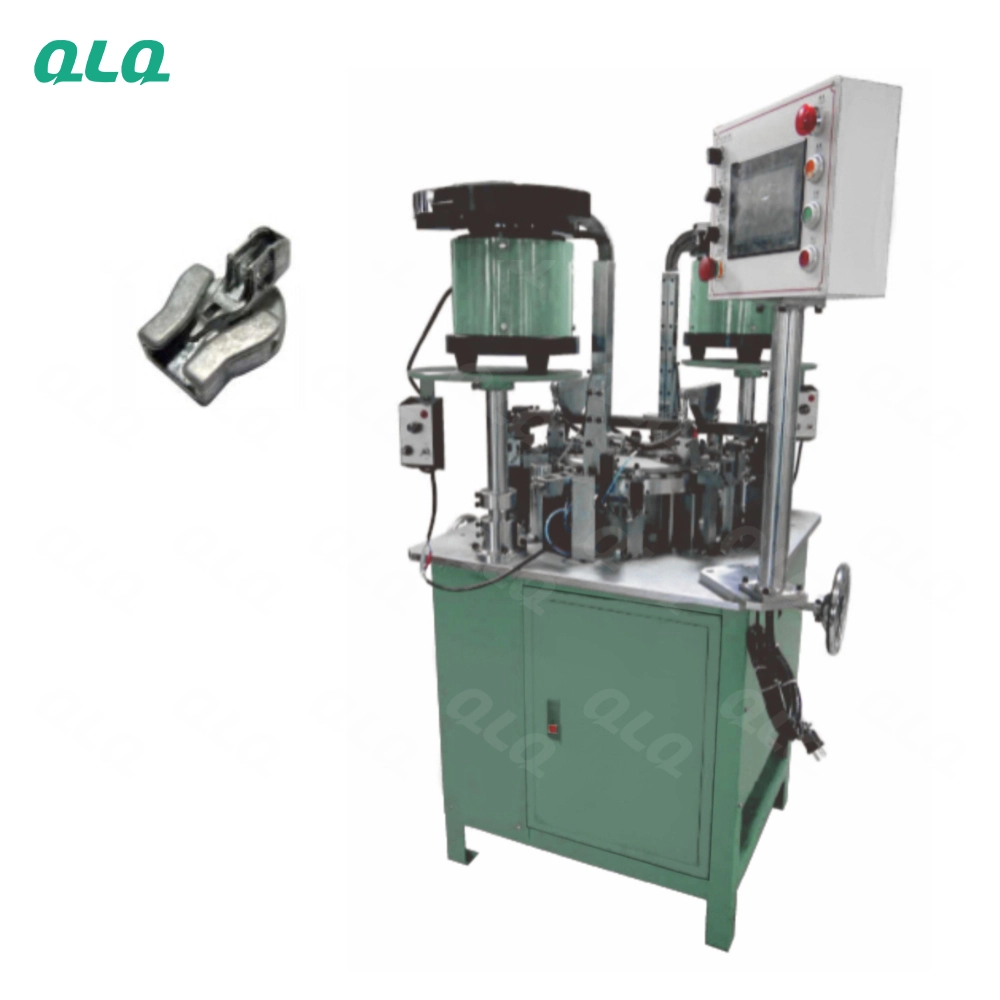 QLQ-029 Automatic Invisible Slider Body De-burr/Broaching Machine(for cleaning  mouth height & width, tape slot, centre  column, good de-burr result, 2 pieces/time)