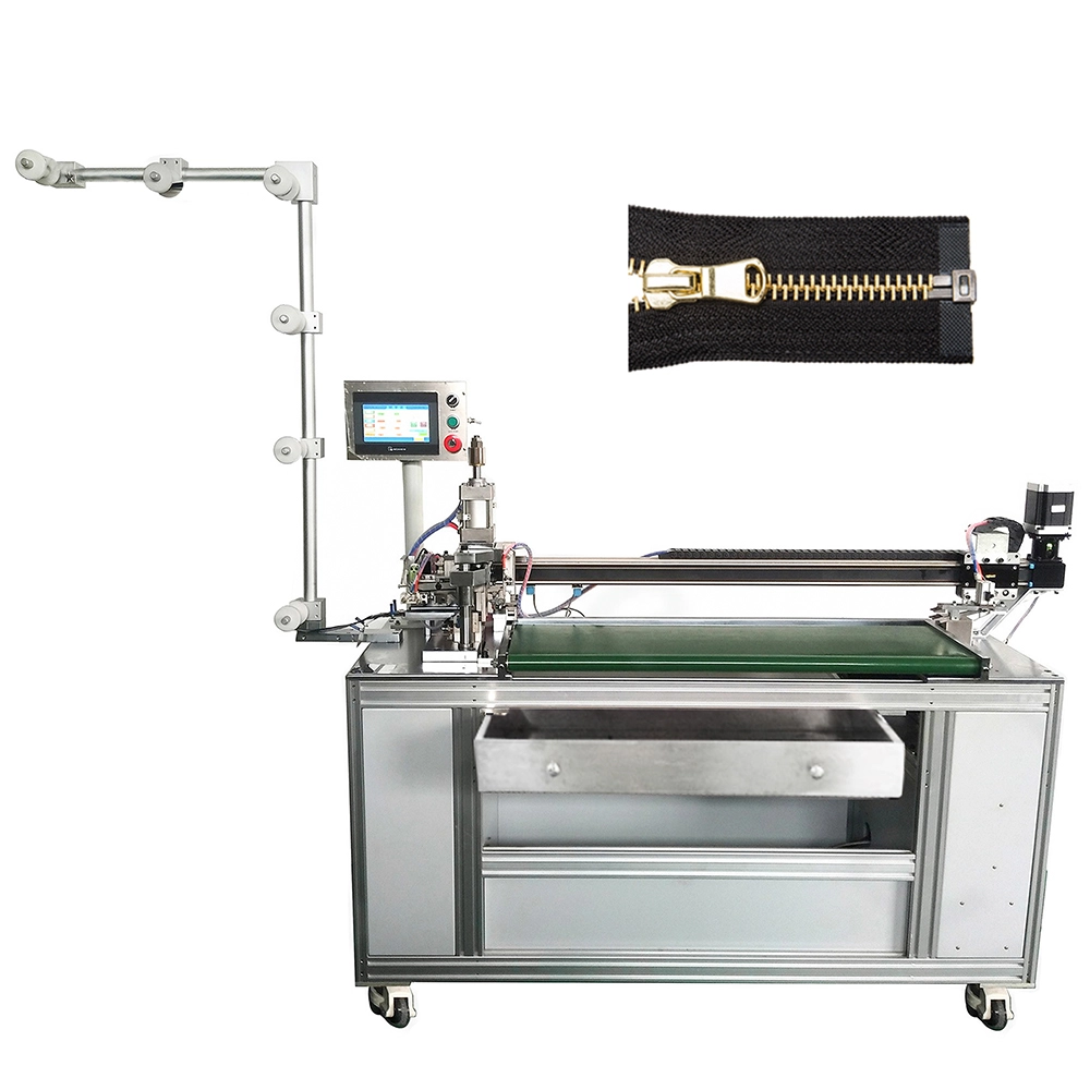 Ultrasonic Metal Zipper Tape Cutting Machine Zips Slider Making Factory For Metal Finished Zipper Manufacturer Zipper Machine