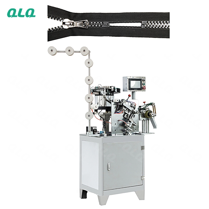 QLQ-SMM-2 Automatic Plastic Zipper Slider Mounting and Zipper Combining Machine  (for flowerhook shape bottom stop)