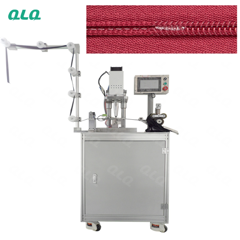 QLQ-IUBSM Automatic Invisible Zipper Ultrasonic Teeth Melting Bottom Stop Machine (melt-teeth-directly,-without-wire)