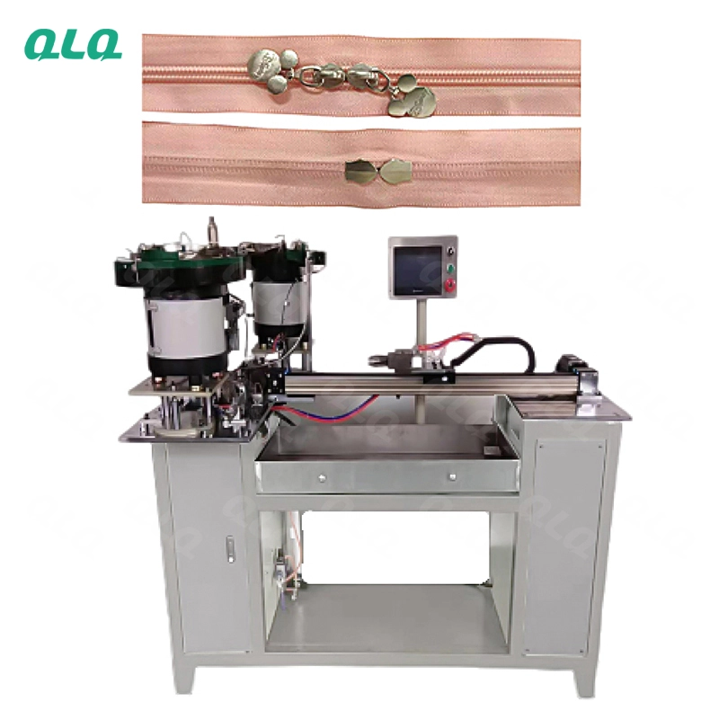 QLQ-DSMCM Automatic Zipper Double Sliders Mounting & Cutting Machine