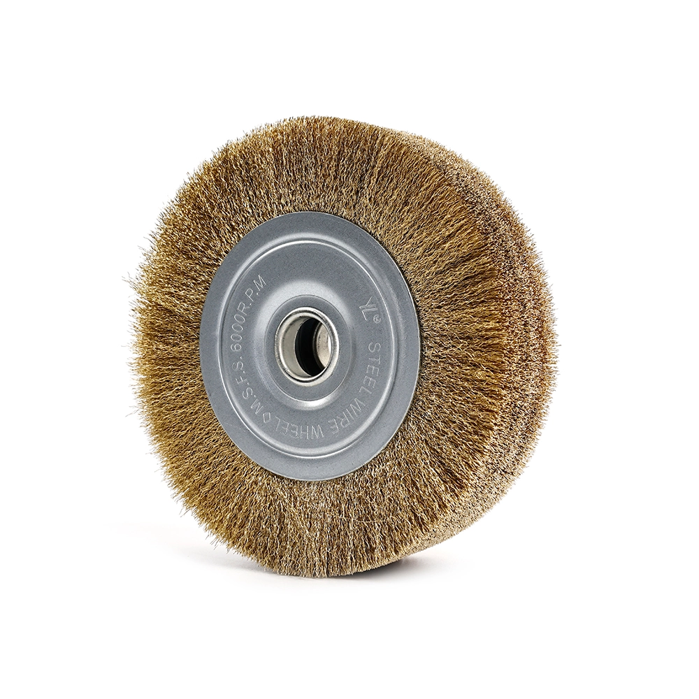 Metal Zipper Polish Brush Buffing Wheel for Zipper Polishing Machine Brown Steel Wire Brass Polish Wheel